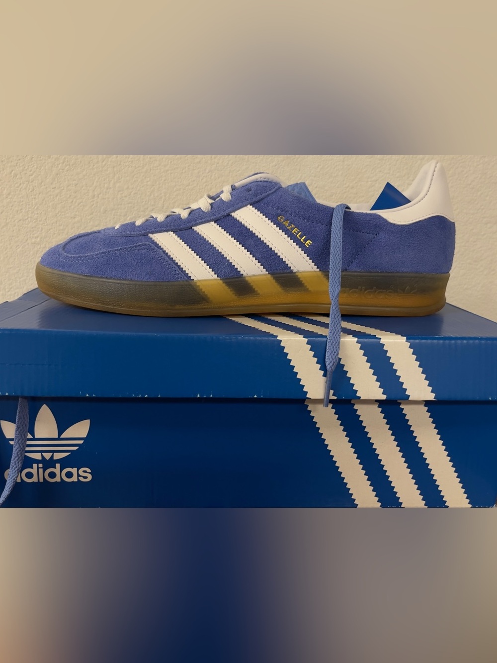 adidas Gazelle Women’s Suede Sneakers - Blue/White